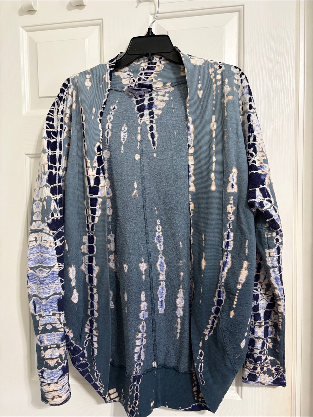 Hard Tail Vintage Blue Tie-Dye Kimono Cardigan